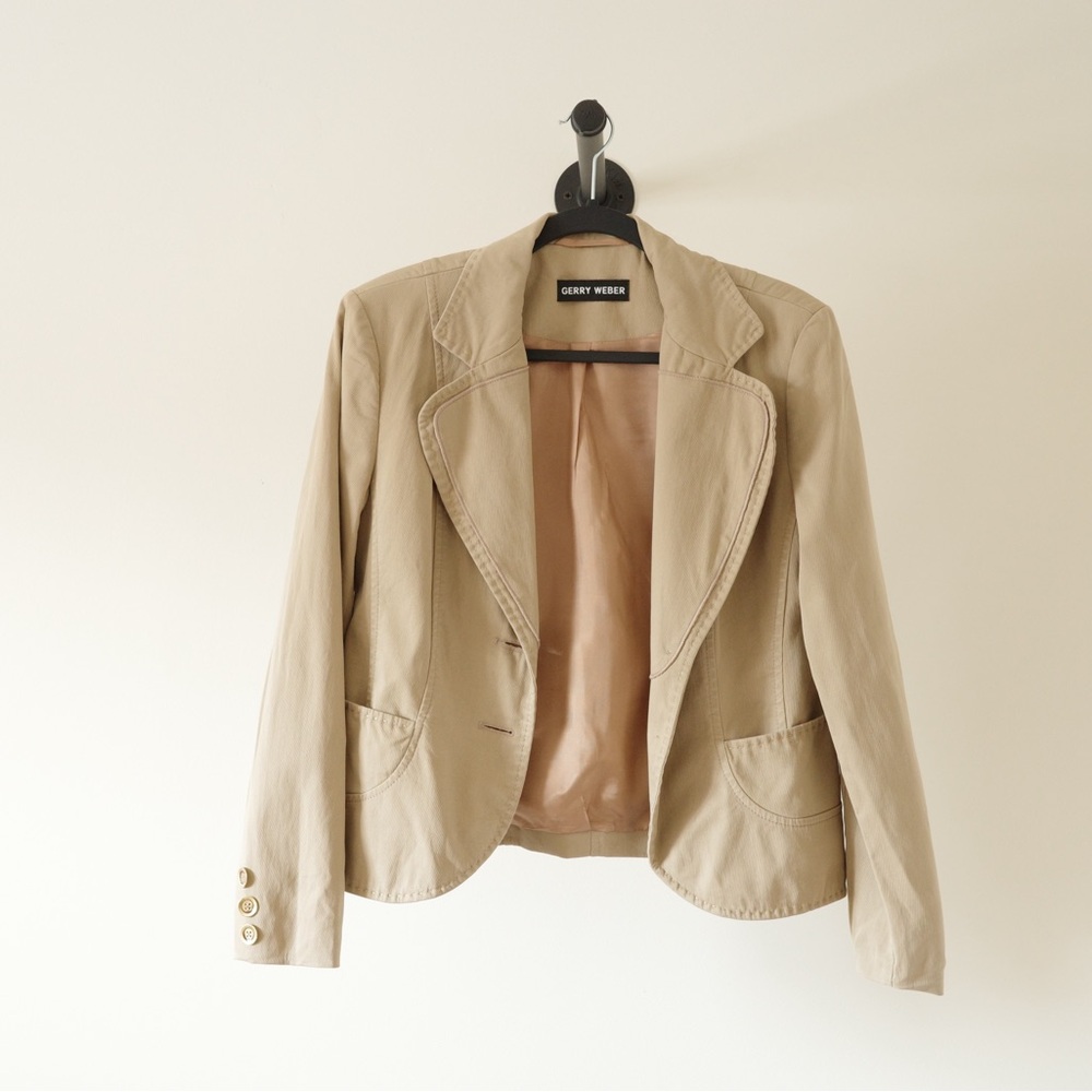 Gerry Weber Tan Corduroy Blazer Size US 4